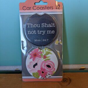 Open Road NWT Set of 2 Mom Ceramic Car Coasters